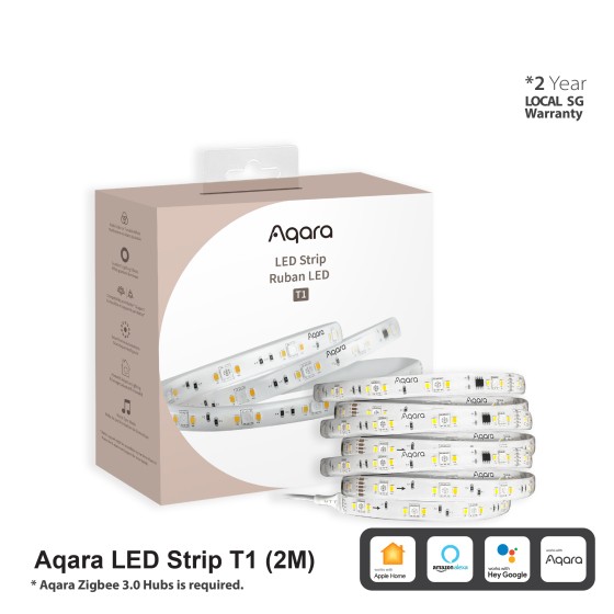 Aqara T1 RGBIC LED灯带（2米），支持Alexa、Apple Home和Google Home